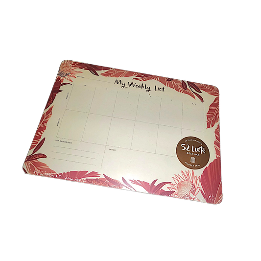 52 lists Desk pad My Weekly List Planner Organiser Calendar