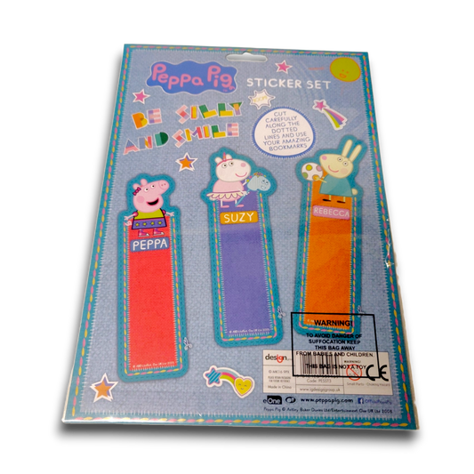 Peppa Pig Sticker Set with Mini Album + Peppa, Suzy & Rebecca Bookmarks
