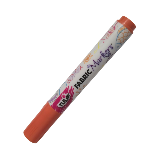 TULIP Dark Orange Brush-Tip Fabric Permanent Marker