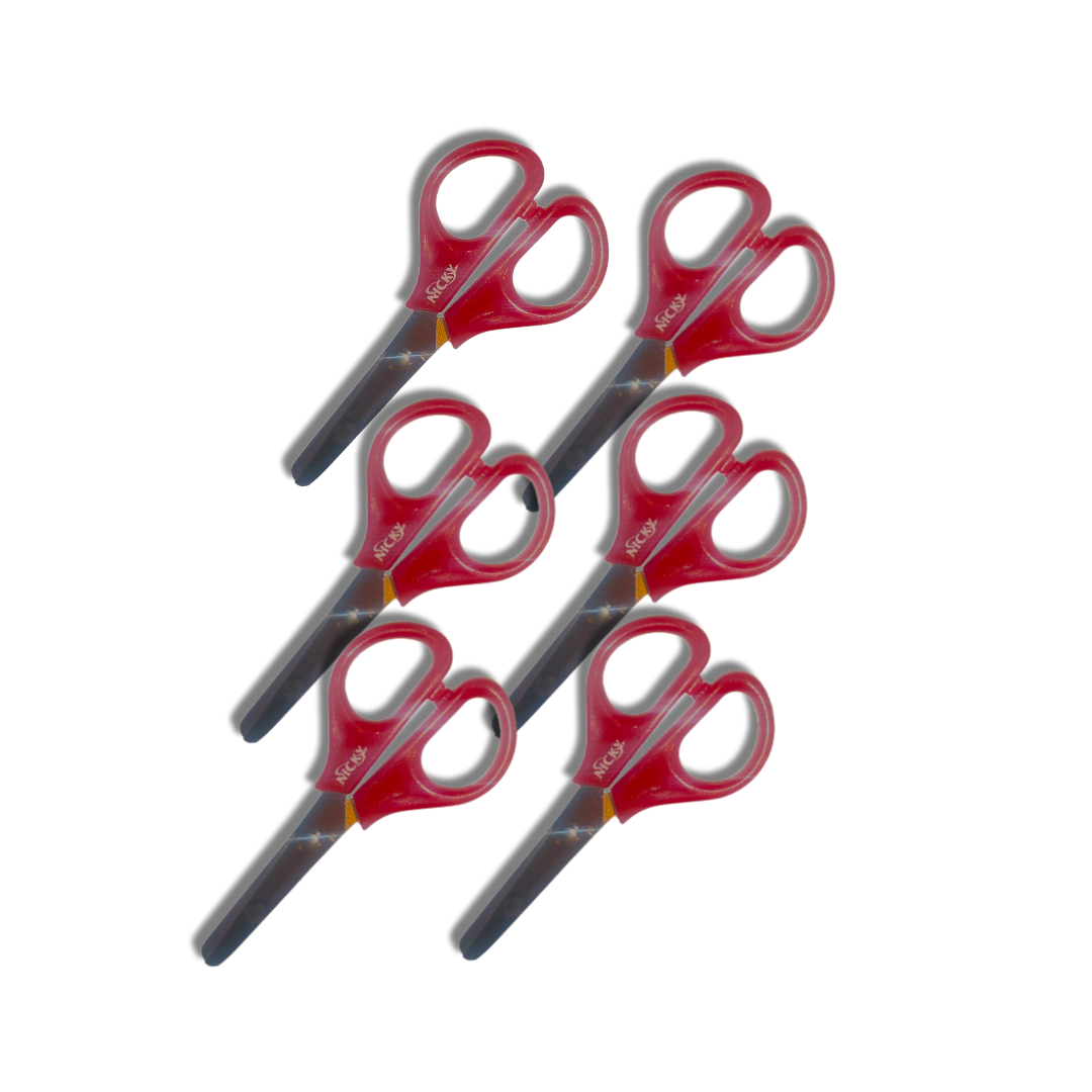 6 Small Red Nicky Craft Safety Scissors
