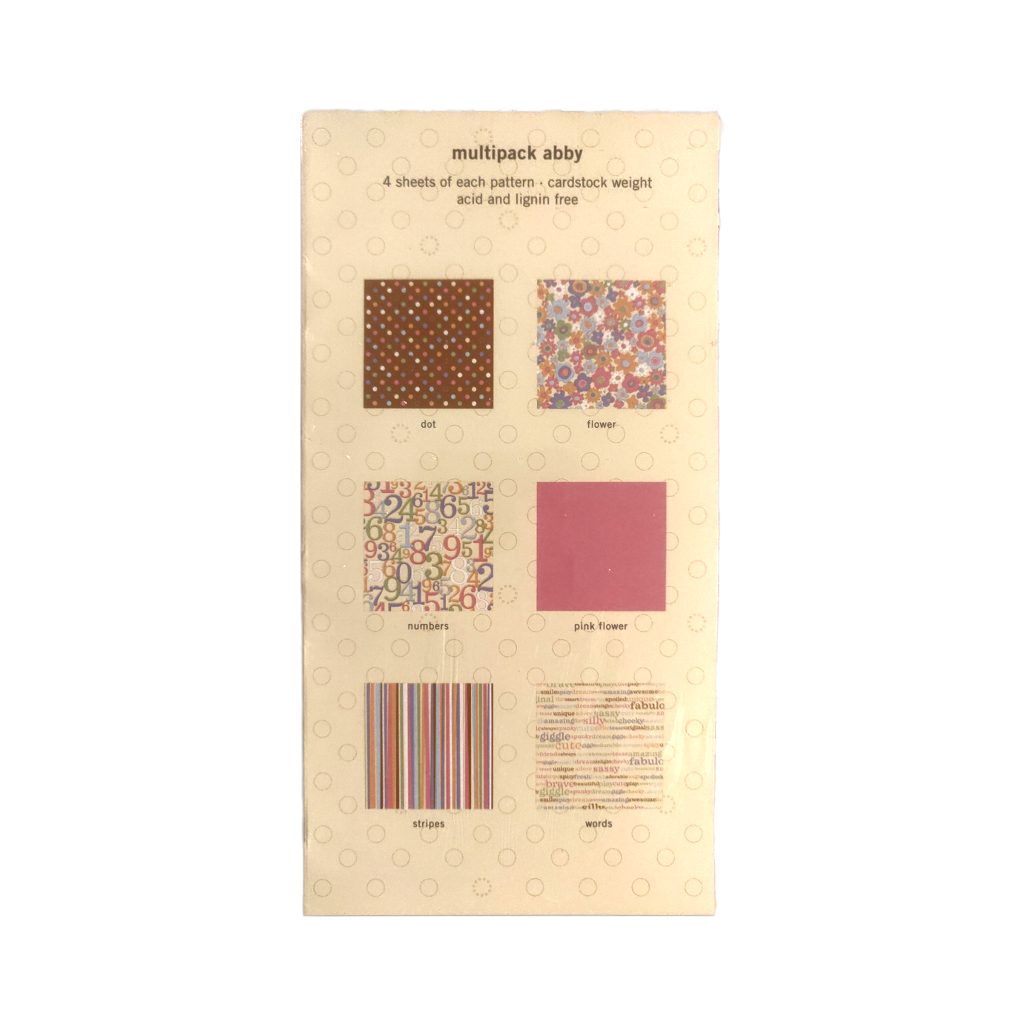 24x Sheets of 12" x 12" Embellishment Paper - Cheeky Collection by making memories