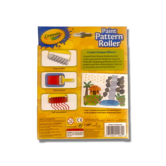 Crayola Paint Pattern Roller. 3 Easy Roll-on Patterns & Paint Tray! 3+