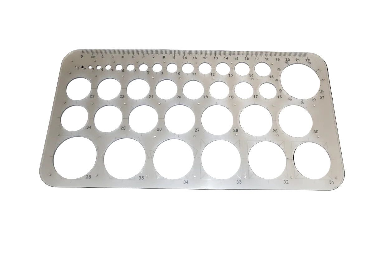 Detailing Circle Stencil Art Technical Drawing Template