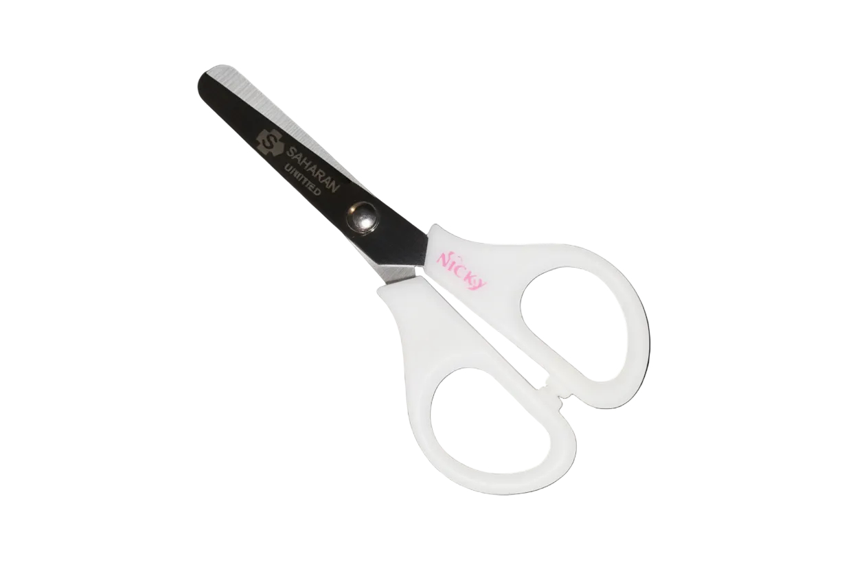 Small White Nicky Craft School Safety Scissors