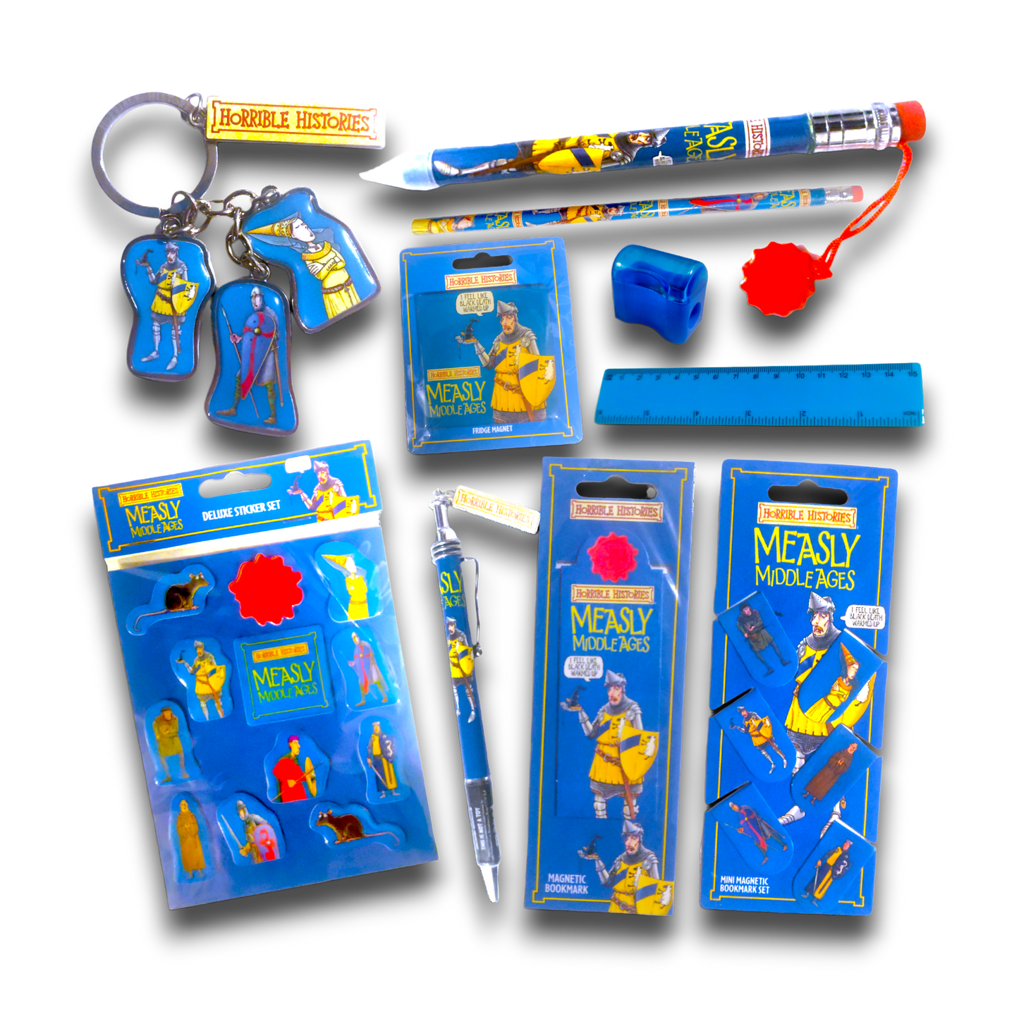 Horrible Histories Stationery Set - Measly Middle Ages Knights & Maidens (10 Item Set)