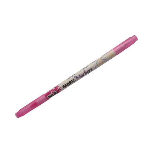 TULIP Highlighter Pink Dual Super Fine Tip / Brush Fabric Permanent Marker