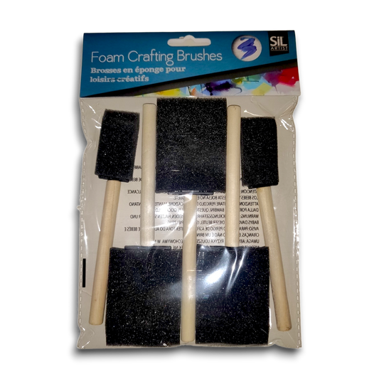 Set of 5 Foam Crafting Brushes Pack