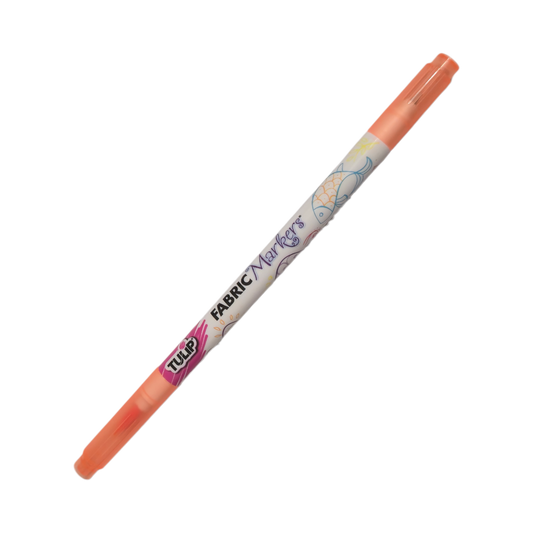 TULIP Highlighter Orange Dual Super Fine Tip / Brush Fabric Permanent Marker