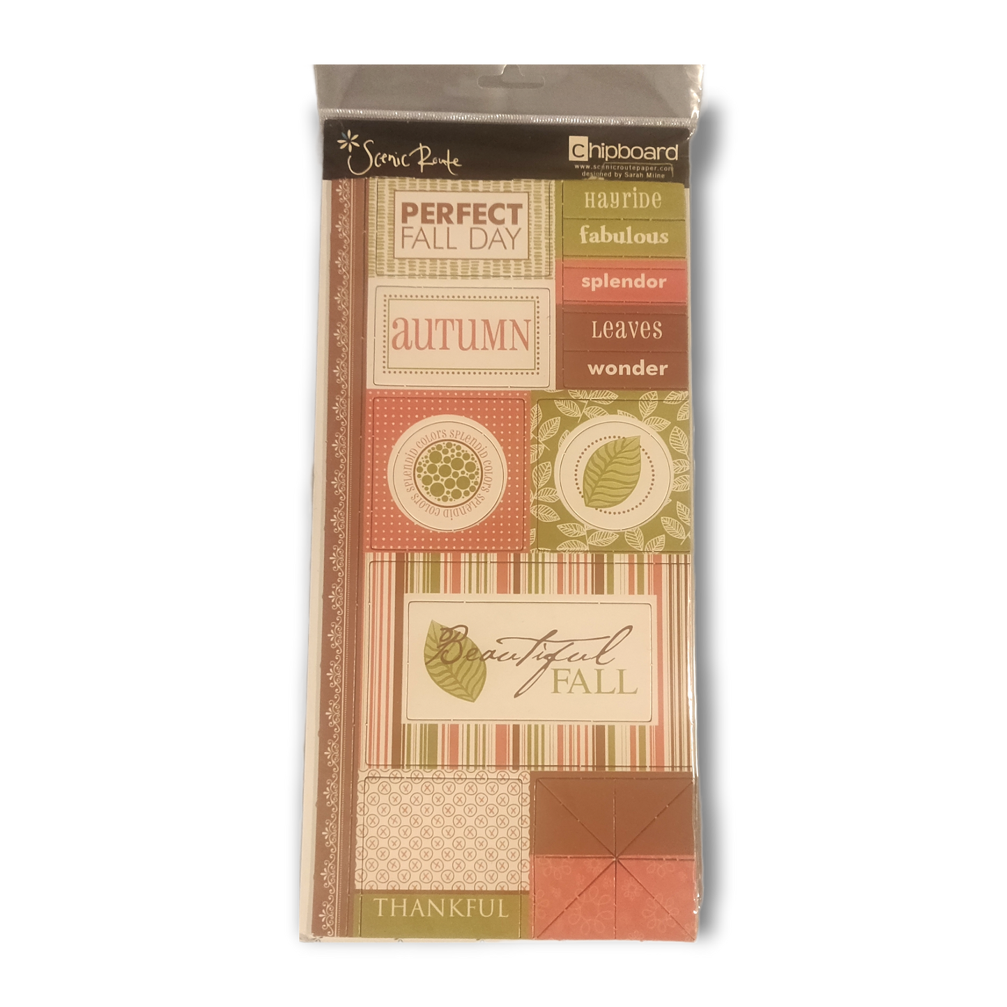 Chipboard Cutouts - Autumn "PERFECT FALL DAY" 1.5mm thick
