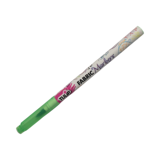TULIP Highlighter Green Dual Super Fine Tip / Brush Fabric Permanent Marker