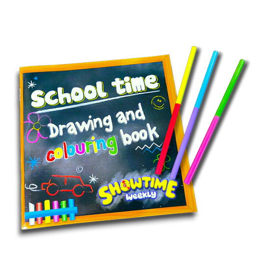 School Time Drawing & Colouring Book