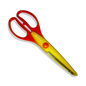 Westcott Wavy Pattern Craft Scissors 19cm/7.5" Orange Yellow