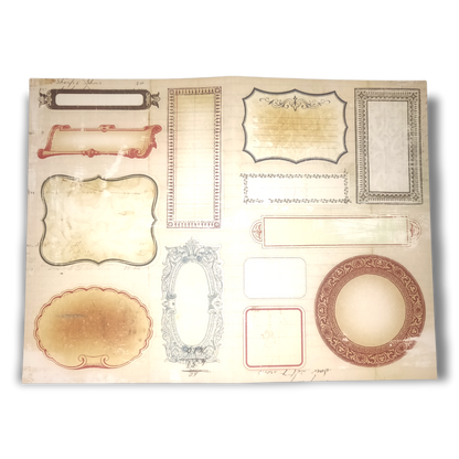 Découpage Die-Cut Card Shapes - 13 Fancy Frames, Boxes & Borders.