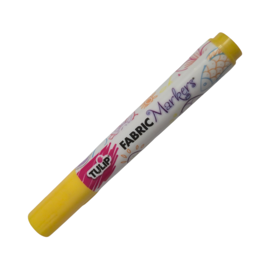 TULIP Yellow Brush-Tip Fabric Permanent Marker