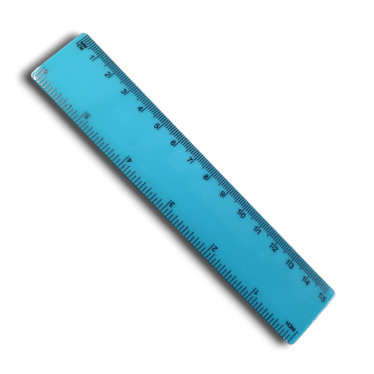 Colourful Blue 15cm Ruler