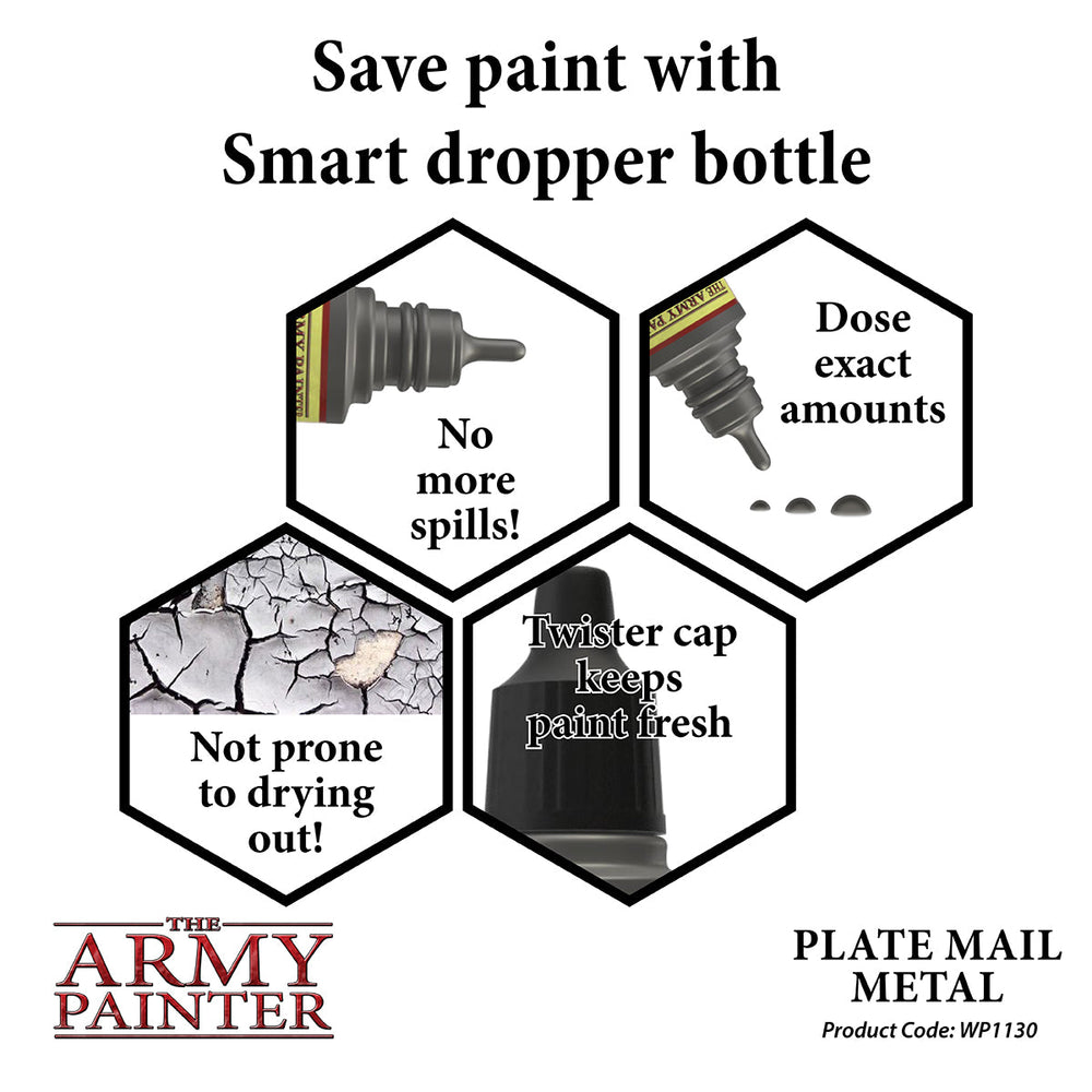 The Army Painter Metallics: Plate Mail Metal 18ml