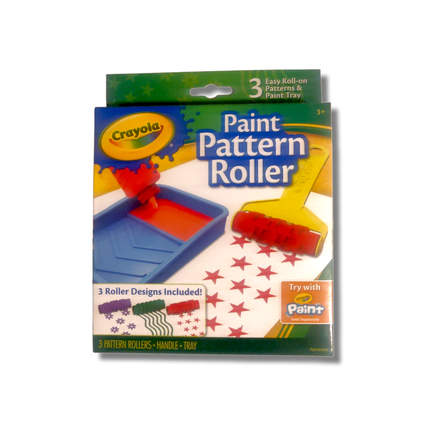 Crayola Paint Pattern Roller. 3 Easy Roll-on Patterns & Paint Tray! 3+