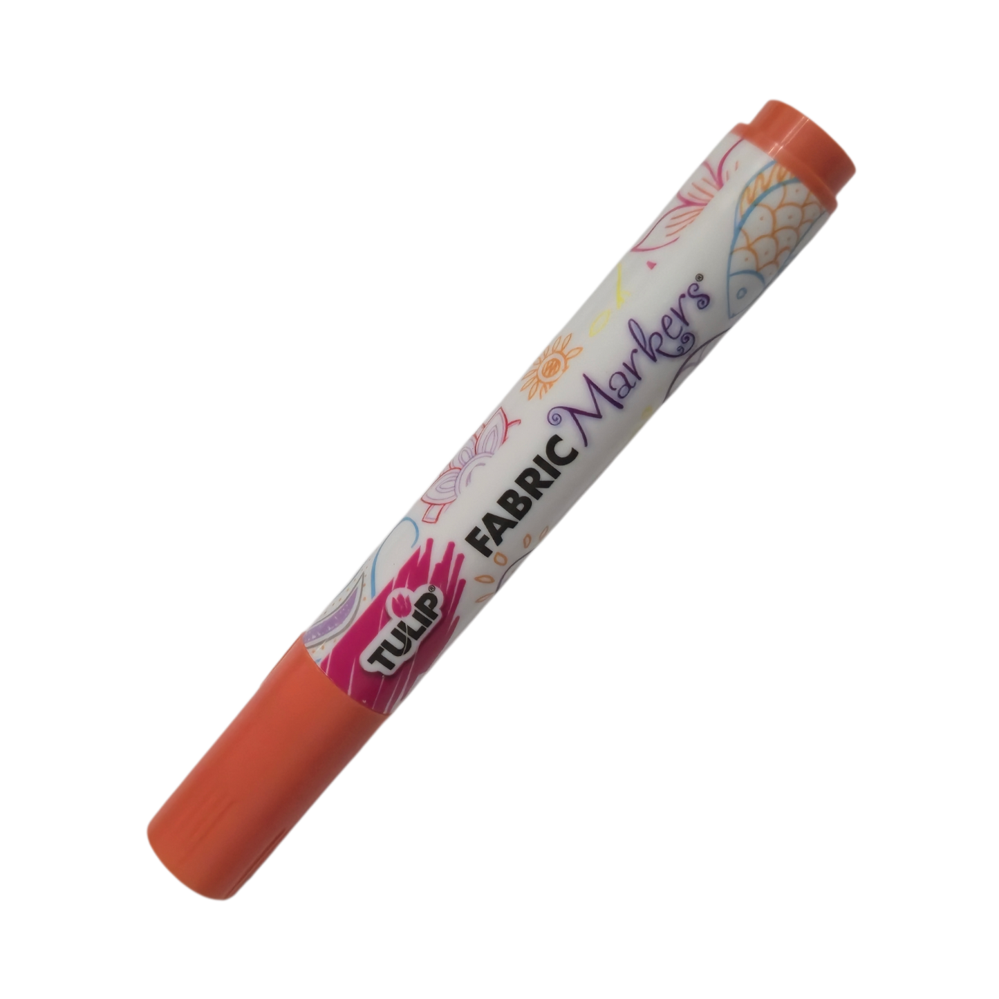 TULIP Dark Orange Brush-Tip Fabric Permanent Marker