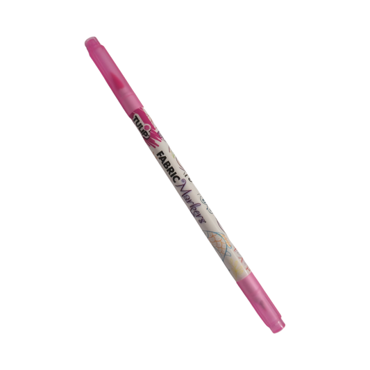 TULIP Highlighter Pink Dual Super Fine Tip / Brush Fabric Permanent Marker