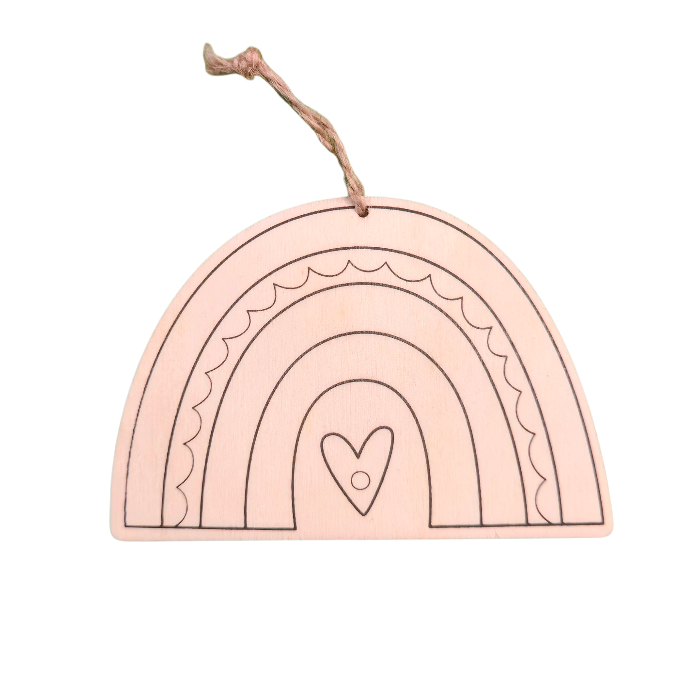 Wooden Craft Rainbow Colour/Paint in Plaque