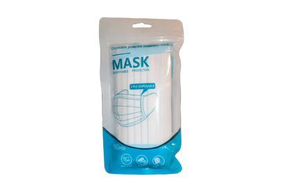 10x Pcs 3-Ply Disposable Protective Masks (Non Medical)