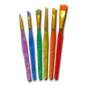 Paint Brush Set of 6x Colourful Rainbow Brushes!