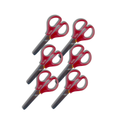 6 Small Red Nicky Craft Safety Scissors