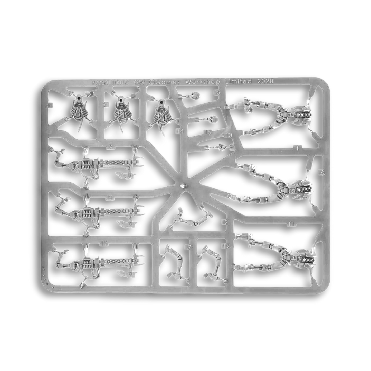 Warhammer 40k Necron Warriors Starter Hobby Sprue (3x Models) Games Workshop.