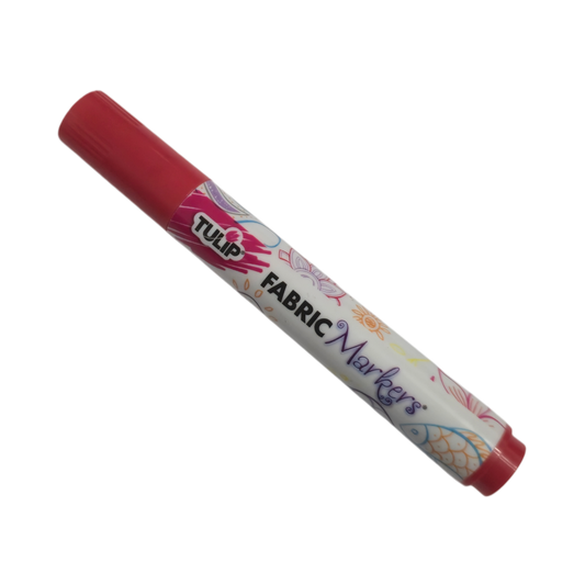 TULIP Dark Red Brush-Tip Fabric Permanent Marker