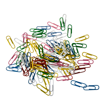 100x Coloured 28mm Paper Clips