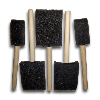 Set of 5 Foam Crafting Brushes Pack