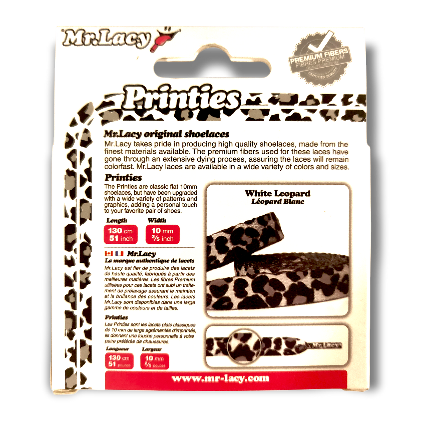 Fashionable Leopard Print Shoe Laces Mr.Lacy