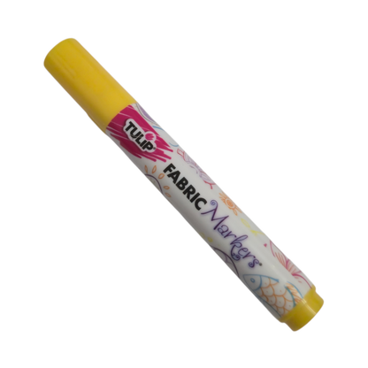 TULIP Yellow Brush-Tip Fabric Permanent Marker