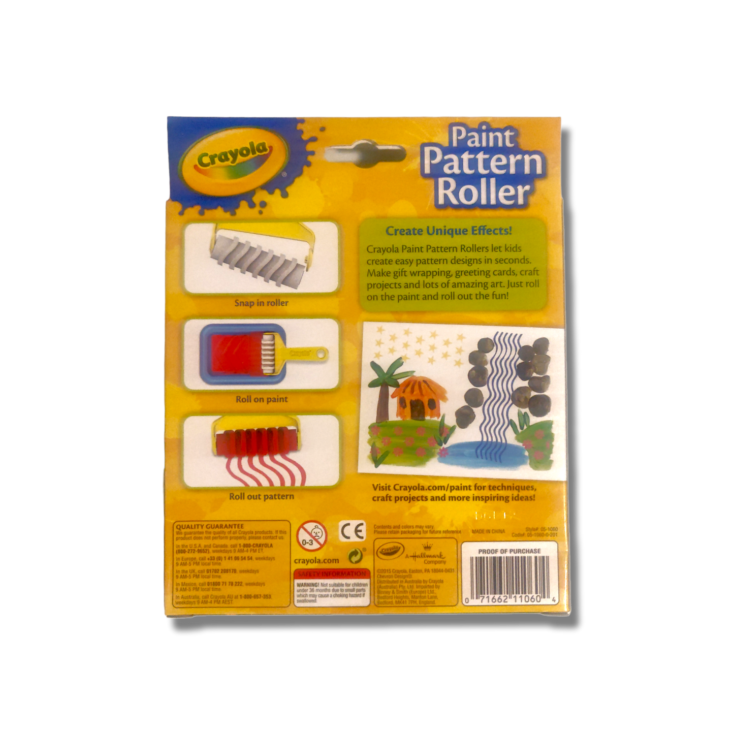 Crayola Paint Pattern Roller. 3 Easy Roll-on Patterns & Paint Tray! 3+