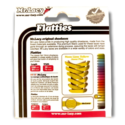 High Visibility Neon Lime Yellow Shoe Laces Mr.Lacy
