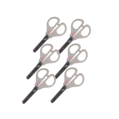 6 Small White Nicky Craft Safety Scissors