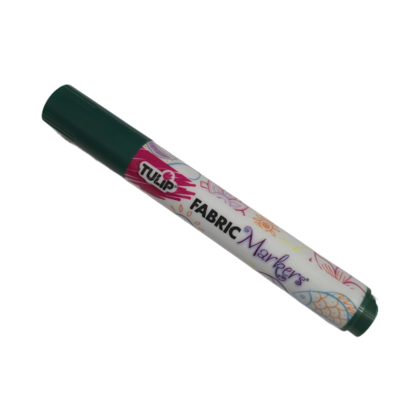 TULIP Dark Green/Turquoise Brush-Tip Fabric Permanent Marker