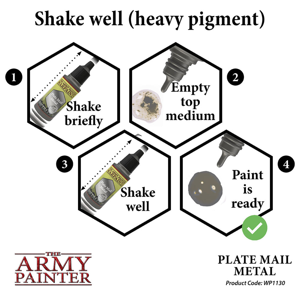 The Army Painter Metallics: Plate Mail Metal 18ml
