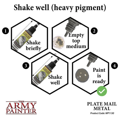 The Army Painter Metallics: Plate Mail Metal 18ml