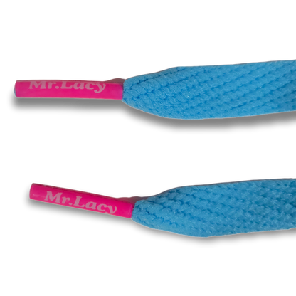 Blue & Pink Shoe Laces Mr.Lacy