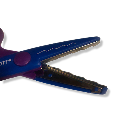 Westcott Zig-Zag Pattern Craft Scissors 14cm/5.5" Purple Blue