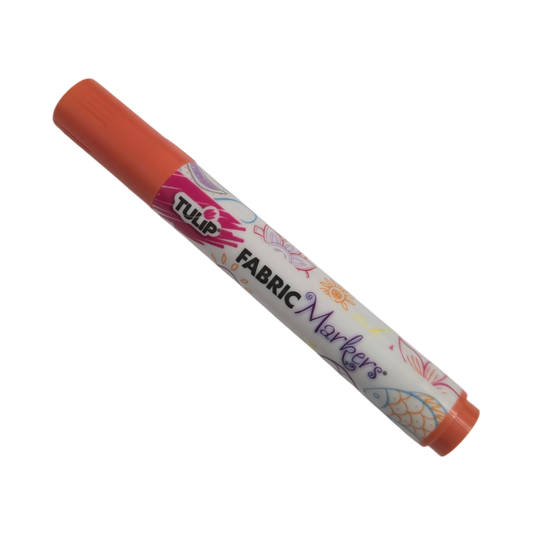 TULIP Dark Orange Brush-Tip Fabric Permanent Marker