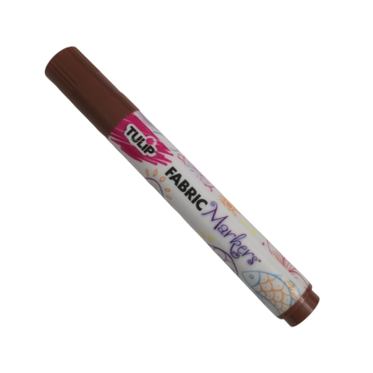 TULIP Brown Brush-Tip Fabric Permanent Marker