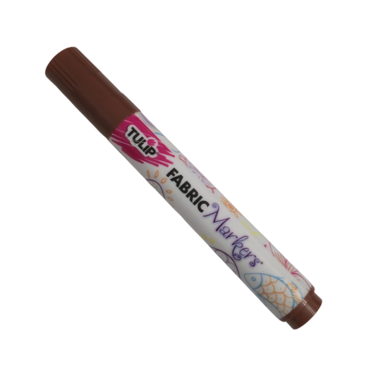 TULIP Brown Brush-Tip Fabric Permanent Marker