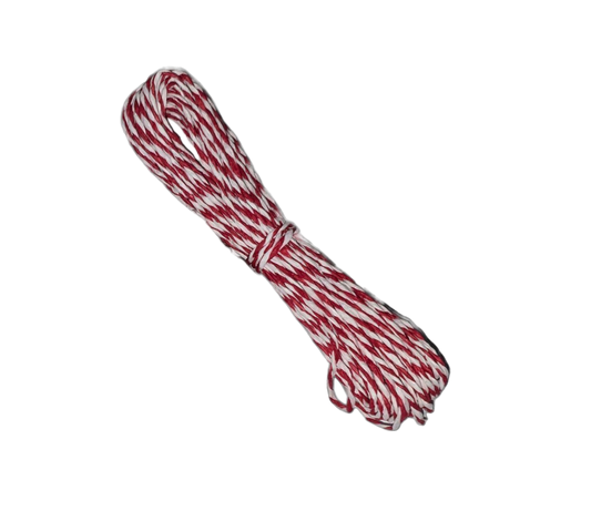 10m Paper Twine Red/White Environmental Twine.