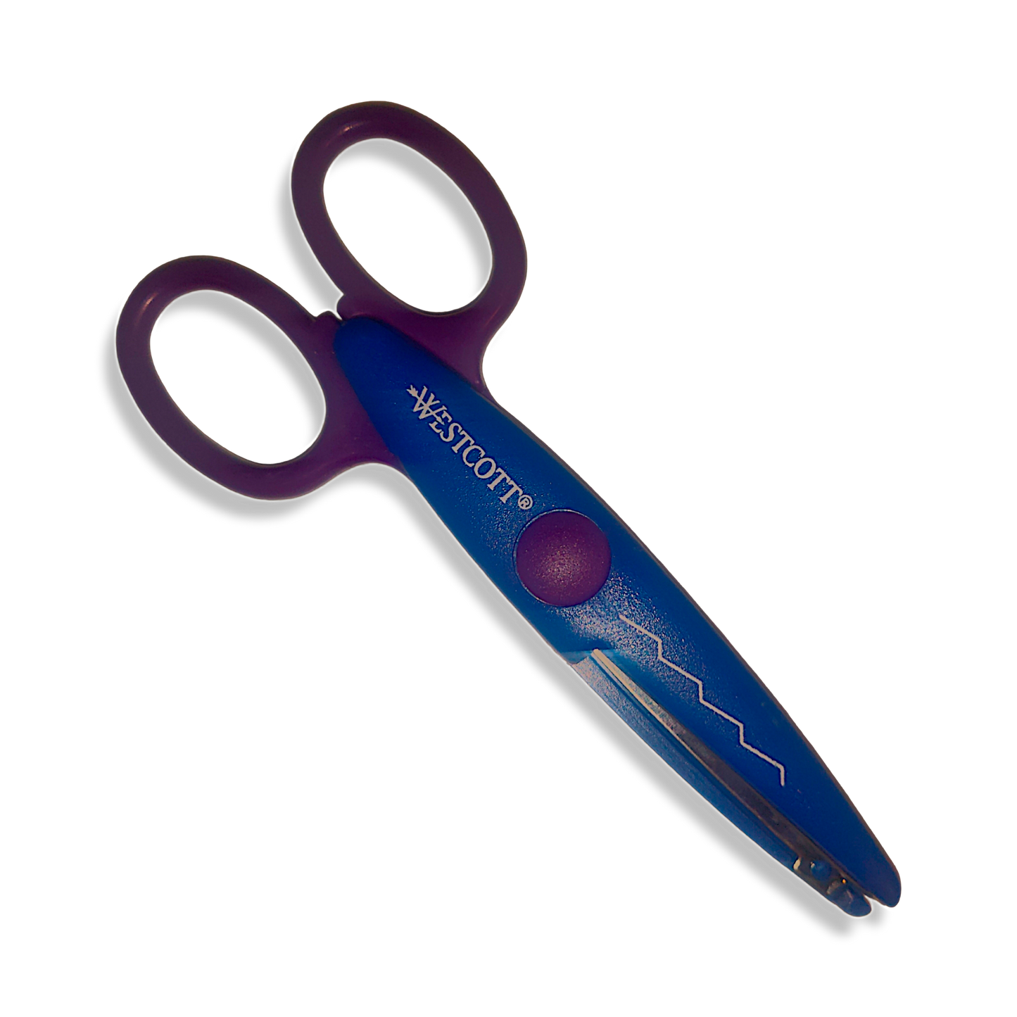 Westcott Zig-Zag Pattern Craft Scissors 14cm/5.5" Purple Blue
