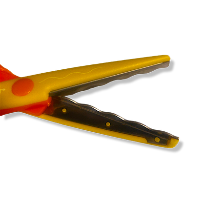 Westcott Wavy Pattern Craft Scissors 19cm/7.5" Orange Yellow
