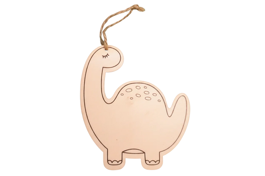 Wooden Craft Dinosaur Colour/Paint in Plaque
