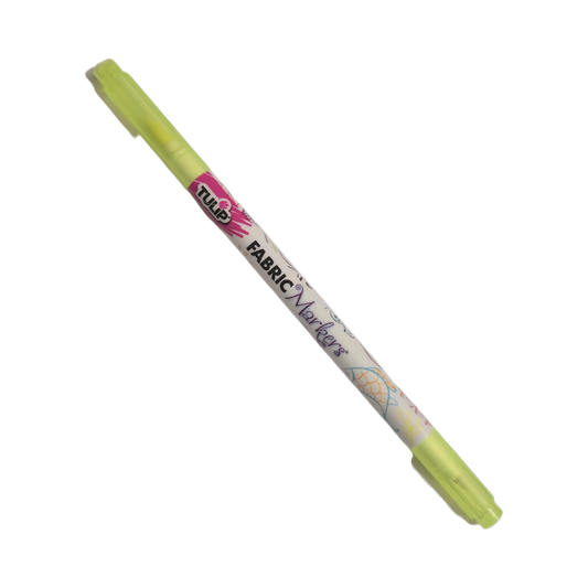 TULIP Highlighter Yellow Dual Super Fine Tip / Brush Fabric Permanent Marker
