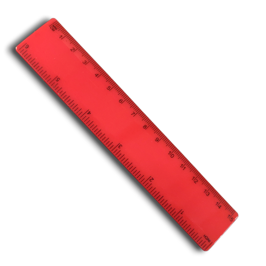 Colourful Red 15cm Ruler